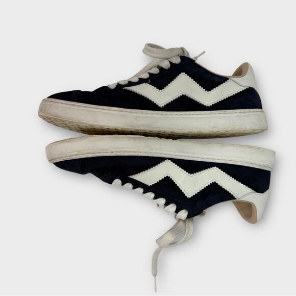 Stuart Weitzman Daryl Suede Sneakers in Blue and White Women's Size 5.5 - Picture 6 of 8